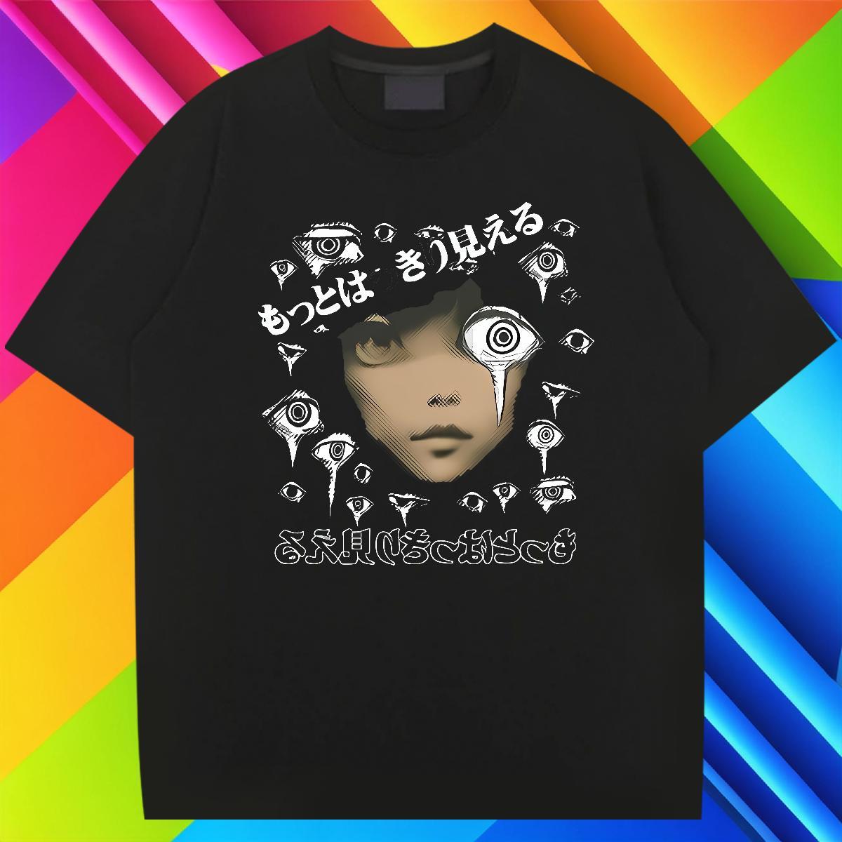 Popular scary T-Shirts for Men Casual Daily Wear Couples T Shirts 230g 100% Cotton DIY Customized Breathable Custom Printed Tops Tees