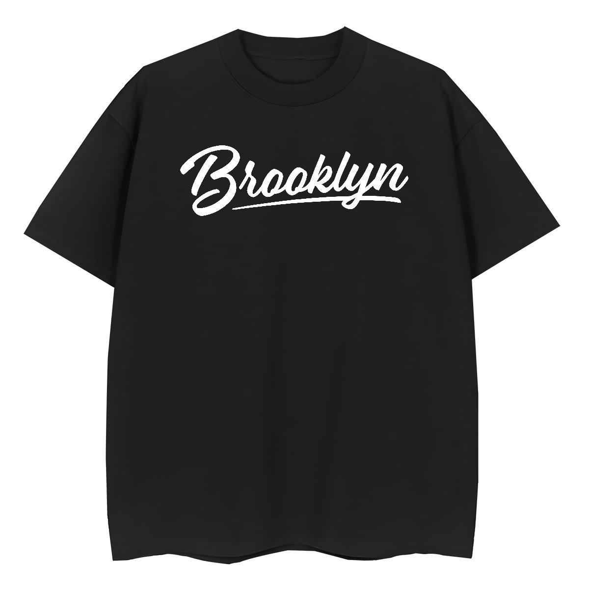 Unisex Woman Tshirt 100% Cotton 230g Brooklyn High Street Hip Hop Womens T Shirts Breathable Custom Print Oversized Tops Tees