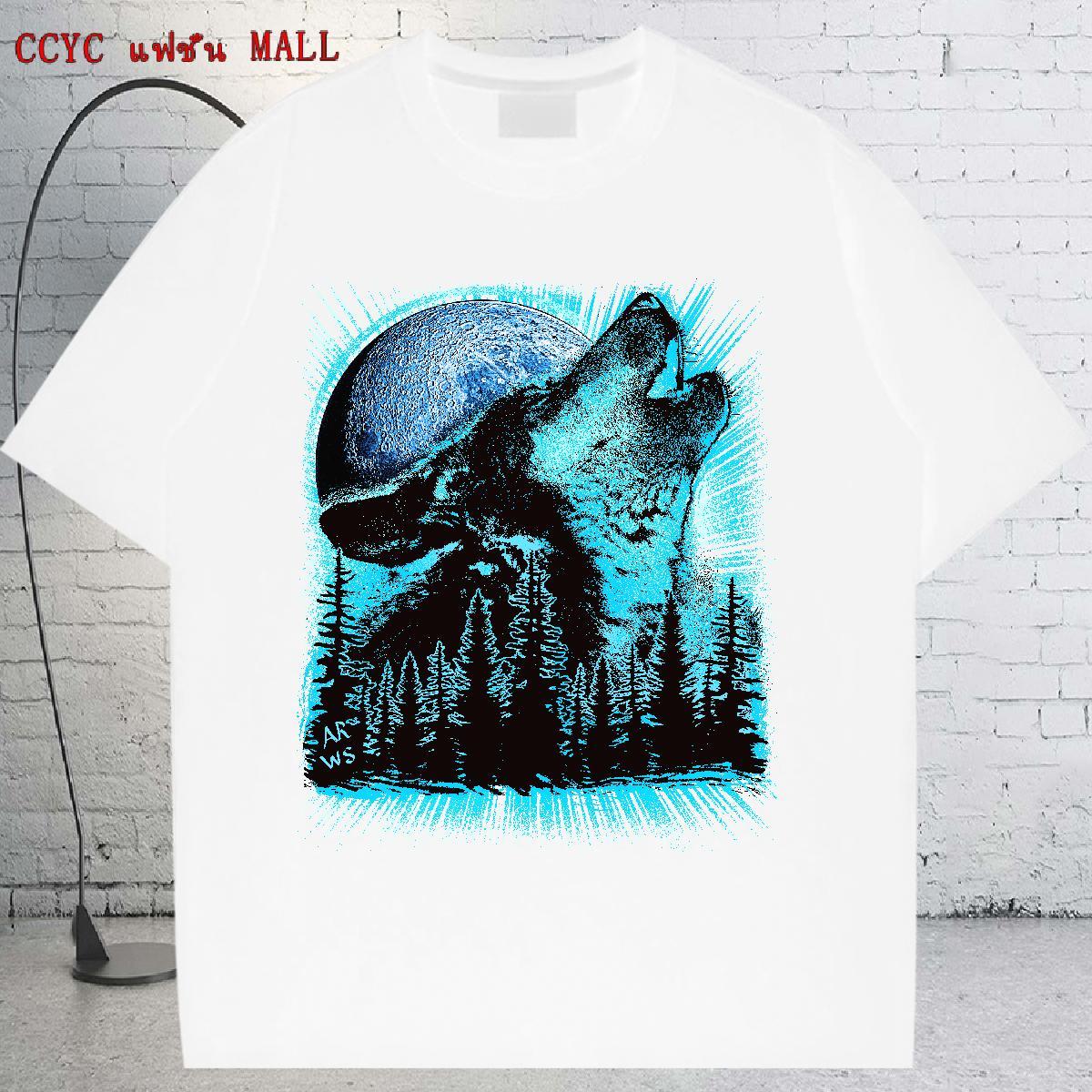 Factory Direct Womens T Shirts Crew Neck 230g Pure Cotton Womens Tshirts Custom Print Plus Size wolf Hip Hop Street Designer Nice Tops Tees