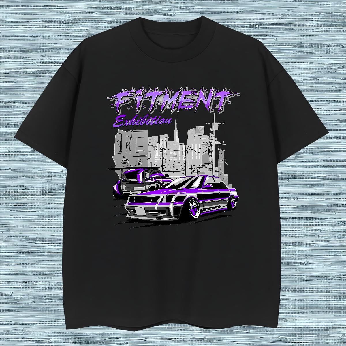 Loose Fit car T Shirt For Man Casual Beach Tshirt for Man Woman 230g 100% Cotton DIY Customized Breathable Crew Neck Customized Print Tops Tees