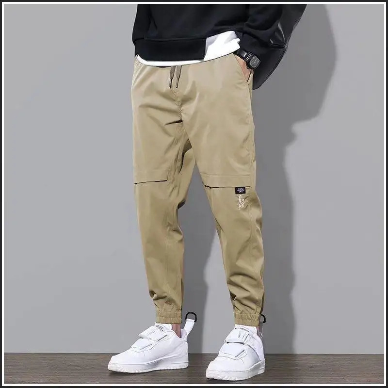 Mens Spring Workwear Long Jogger Street Baggy Hiphop Pants Men Casual Loose Ankle Trendy Thin Sports Mens Fashion Clothing 240822