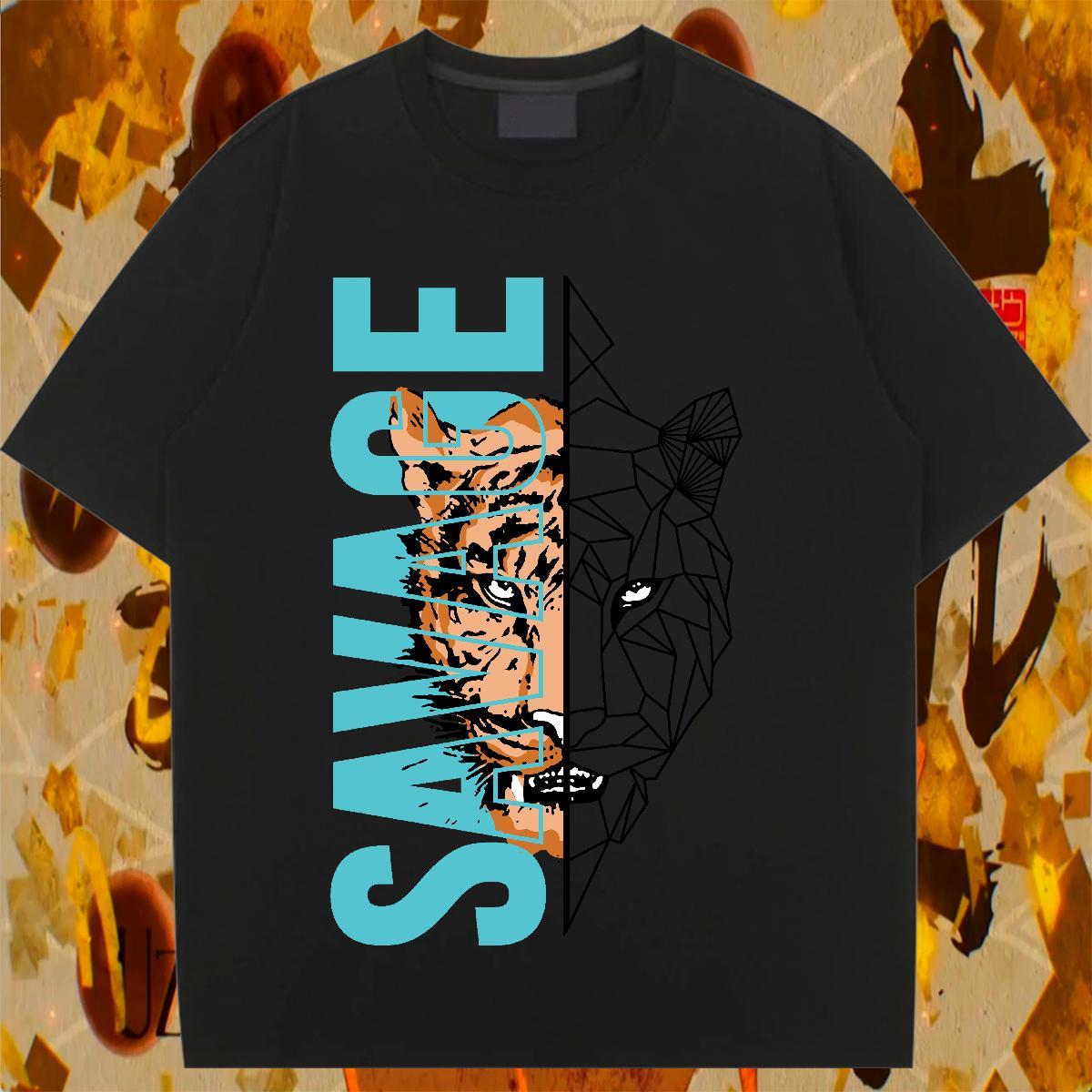New T shirt Comfortable 100% Cotton 230g Tshirt for Man Woman Skull tiger Summer Casual Unisex Clothes Shirt