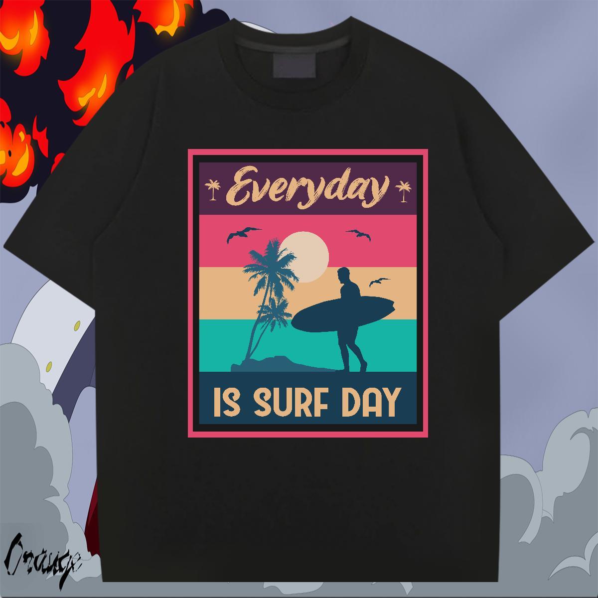 Free Shipping Men Tops Tees Daily Outfit 230g Cotton Custom Anime O-Neck Short Sleeve skateboarding Men T Shirts 2024 New Clothes