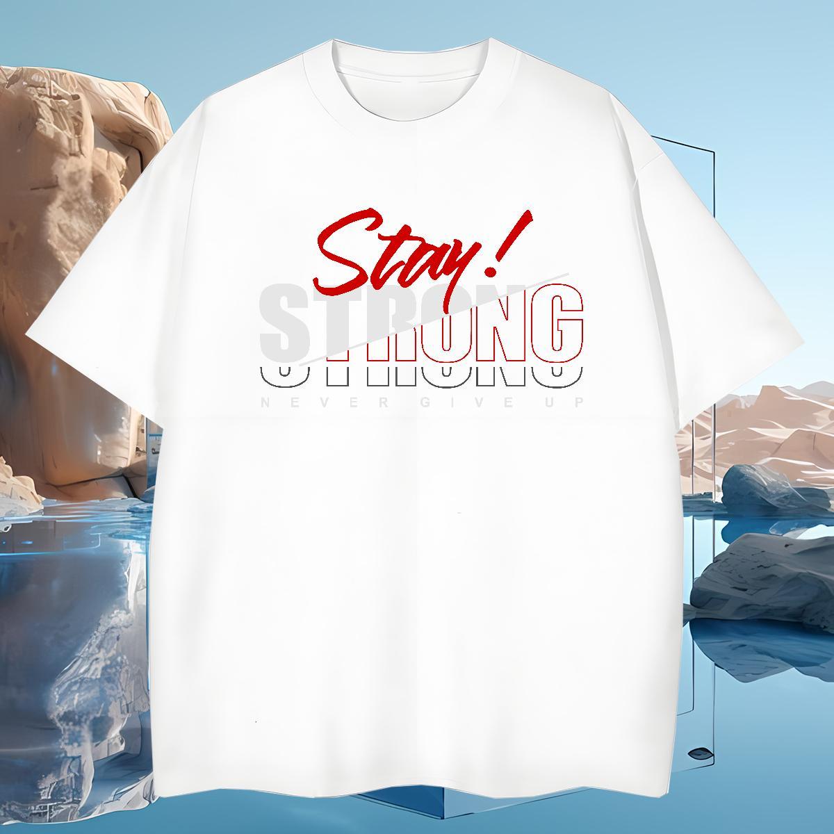 Loose stay strong T Shirt For Man Home Outdoor Men Clothes T-Shirt 230g Cotton Wholesale Breathable Oversized 4XL Tops Tees