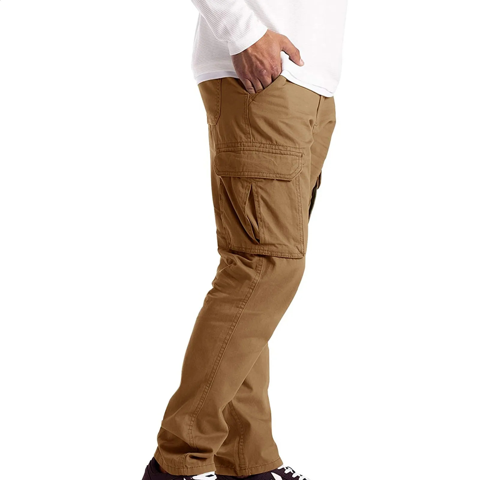 Summer Thin Cargo Pants Males Multi Pocket Straight Men Military Trousers Casual Baggy Pants Men Big Size Spodnie Taktyczne 240822