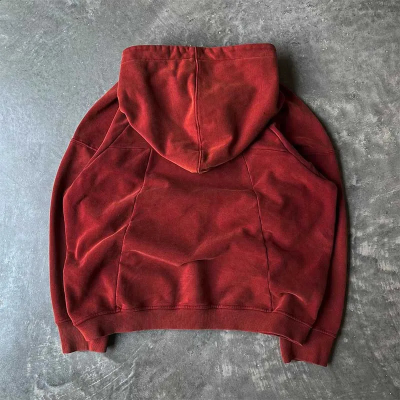 Big Promotion Y2K US AutumnWinter Mens Retro Zipper Sweater Gothic Letter Star Printed Hoodie Fashion Casual Pullover 240821