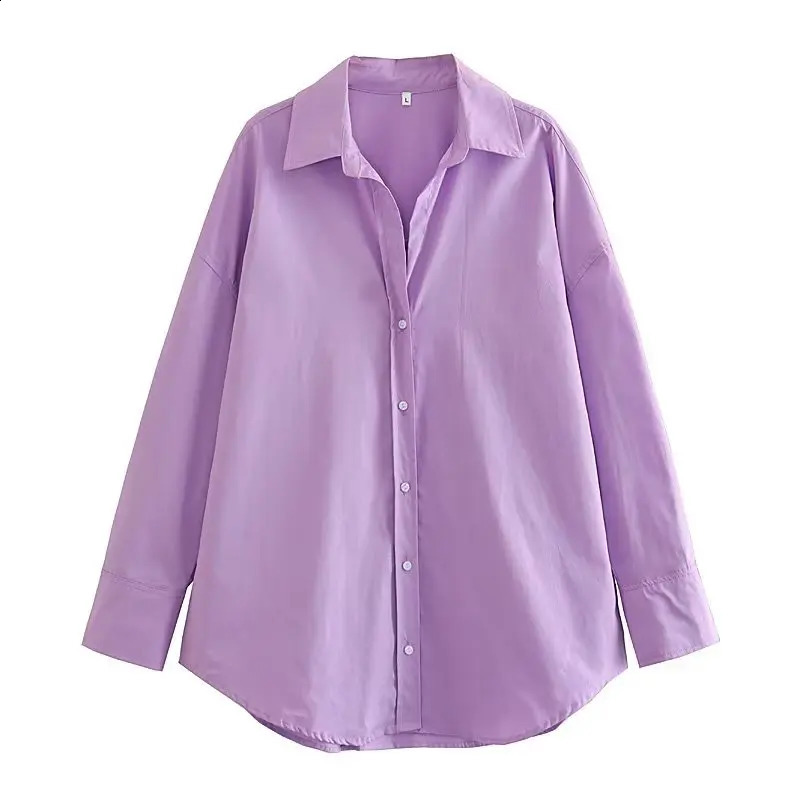 TRAF Women Shirt Multicolour Button Up Summer Long Sleeve Top Female Streetwear Oversize Shirts And Blouses 240821