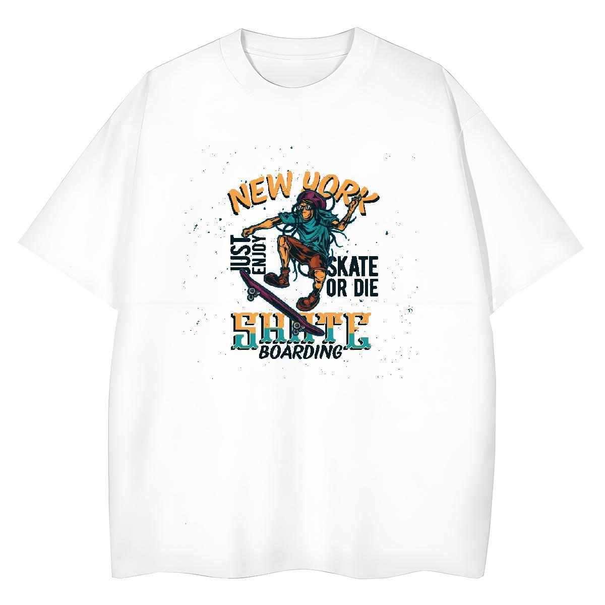 Fashion T-Shirts Crew Neck Breathable 230g 100% Cotton Couples T Shirts Oversized skateboarding Home Outdoor Comfortable Tees