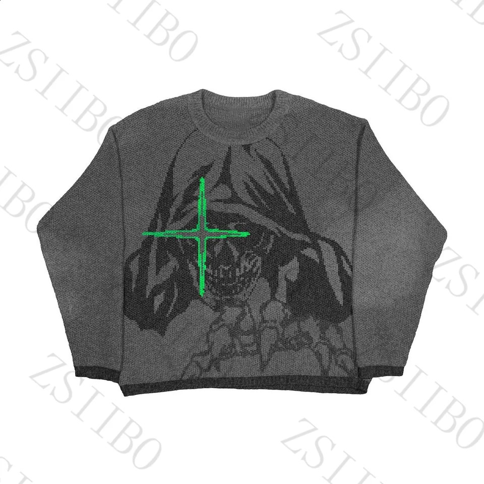 Traf y2k Womens Sweater Hoodie Long Sleeve Winter Retro Printed Pattern Hip Hop Clothing Oversized Back School Set 240821