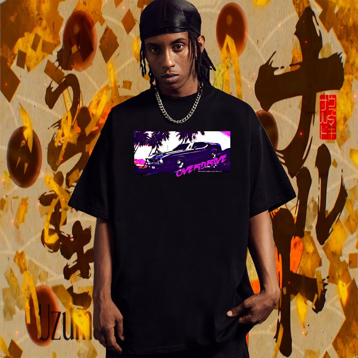 Soft Tshirts Street 100% Cotton 230g Cartoon Print Short Sleeve Soft car T Shirt For Man Classic Casual Tees Shirts