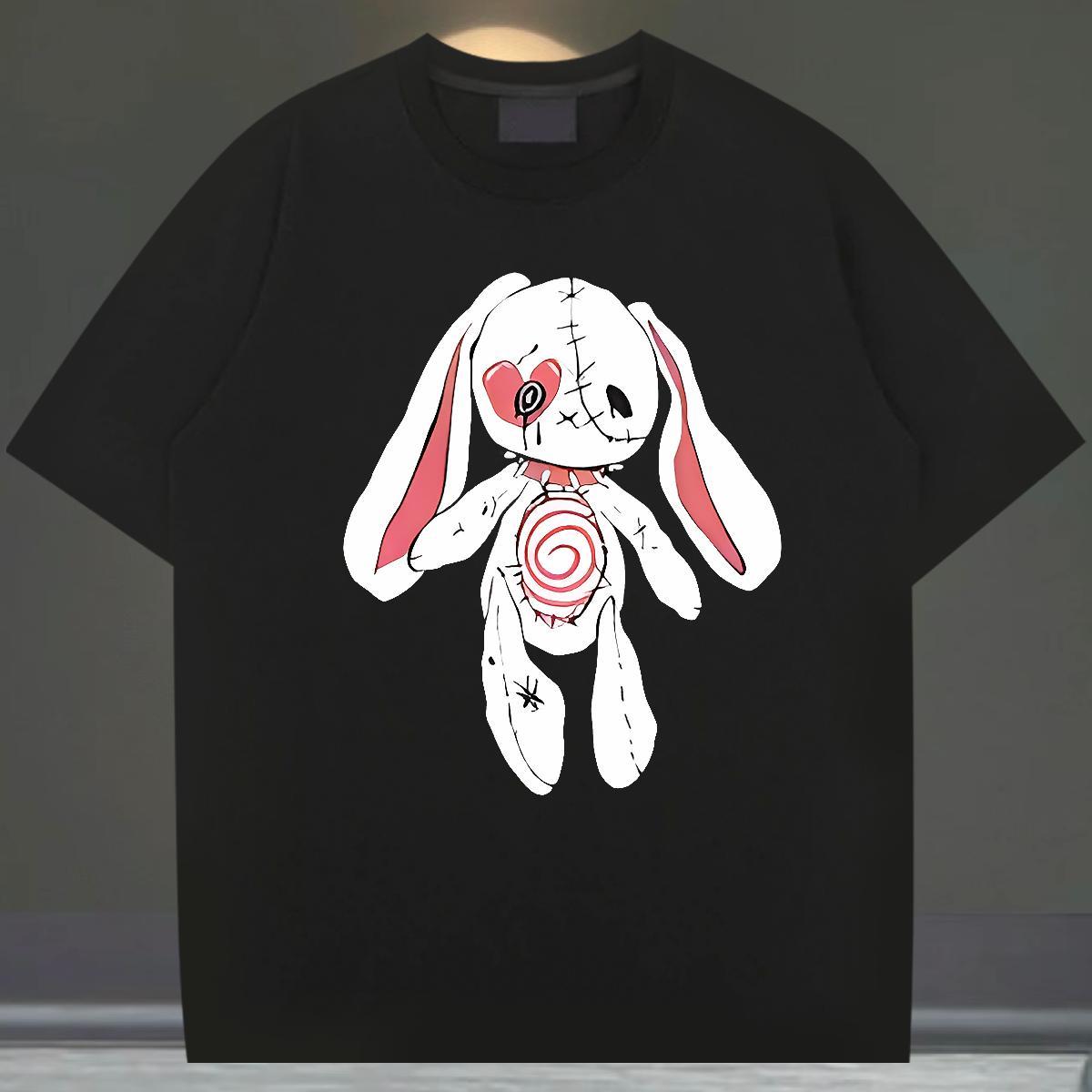 Loose Fit Tshirts Home Outdoor 230g 100% Cotton Oversized Breathable Soft rabbit Men T Shirts New Designer Tees Shirts