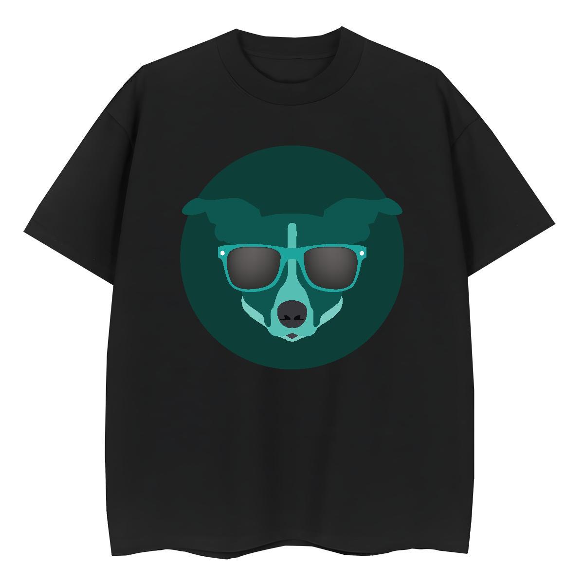 2024 Casual T-Shirts Short sleeve Soft 230g 100% Cotton Women Tshirts Plus Size Cartoon dog Outdoor Loose Tees