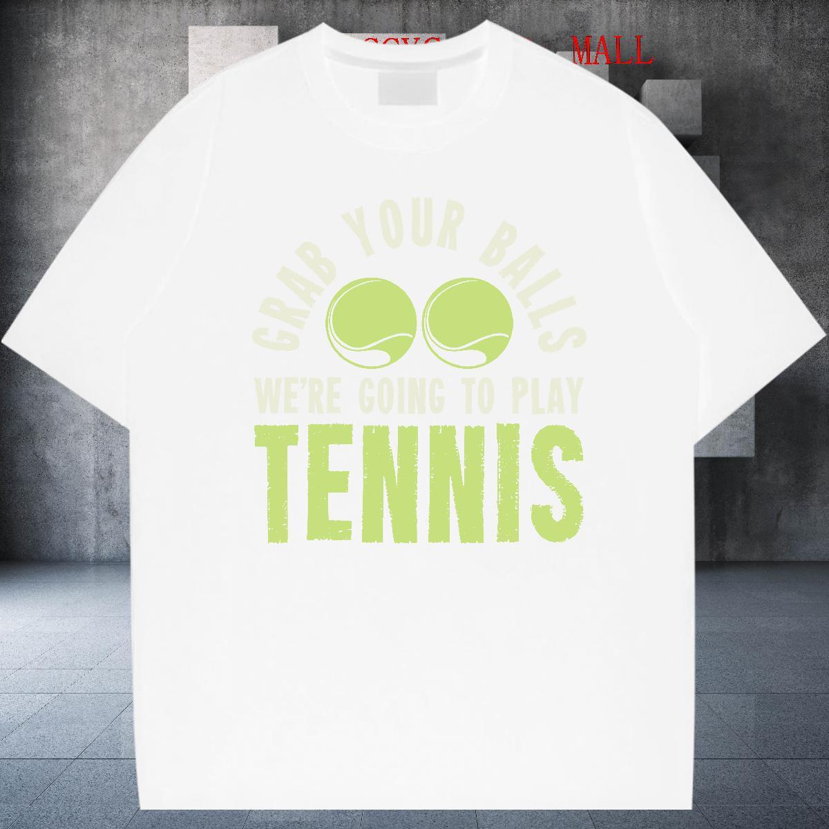 Wholesale tennis T-Shirts for Men Daily Wear Tshirt for Man Woman 100% Cotton 230g New Arrival Breathable Short Sleeve Custom Cartoon Tshirts