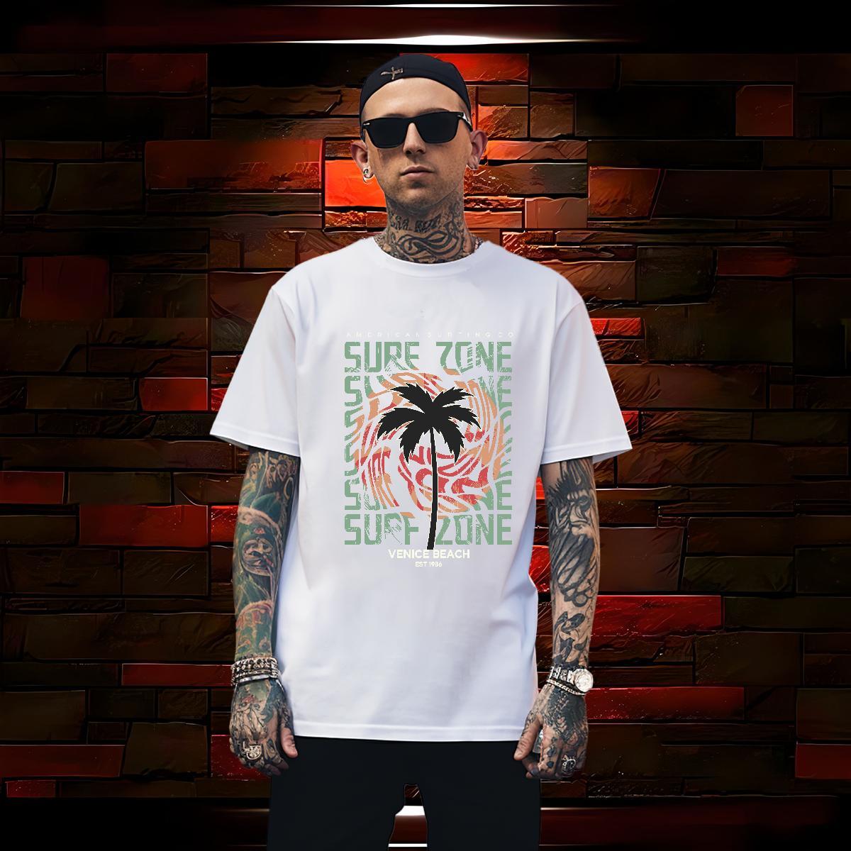 Comfortable tree T Shirts Men Home Outdoor Men Tshirts 100% Cotton 230g Fashion Designer Pure Cotton Asian Size Tops