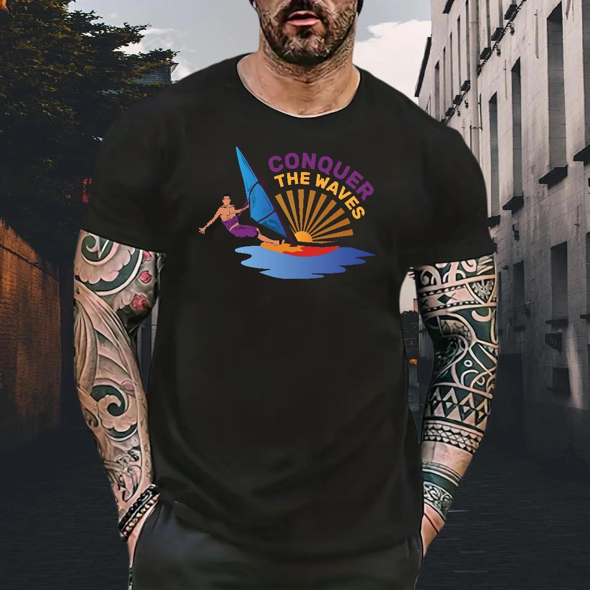 Cool Mens Tshirts Beach 230g 100% Cotton Oversized O Neck Short Sleeves skateboarding Men T Shirts Designer Fashion Tops Tees