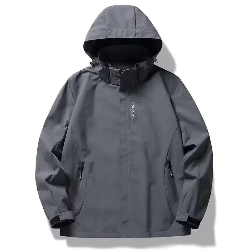 Mens 3-in-1 detachable outdoor winter hiking suit spring and autumn waterproof windproof jacket 240822