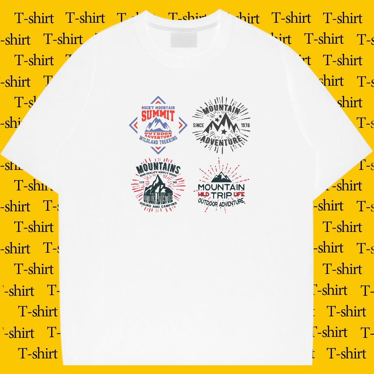 Loose Fit Tshirts Casual 230g 100% Cotton Customized Print Breathable Short Sleeve letter Men T Shirts 2024 New Tops