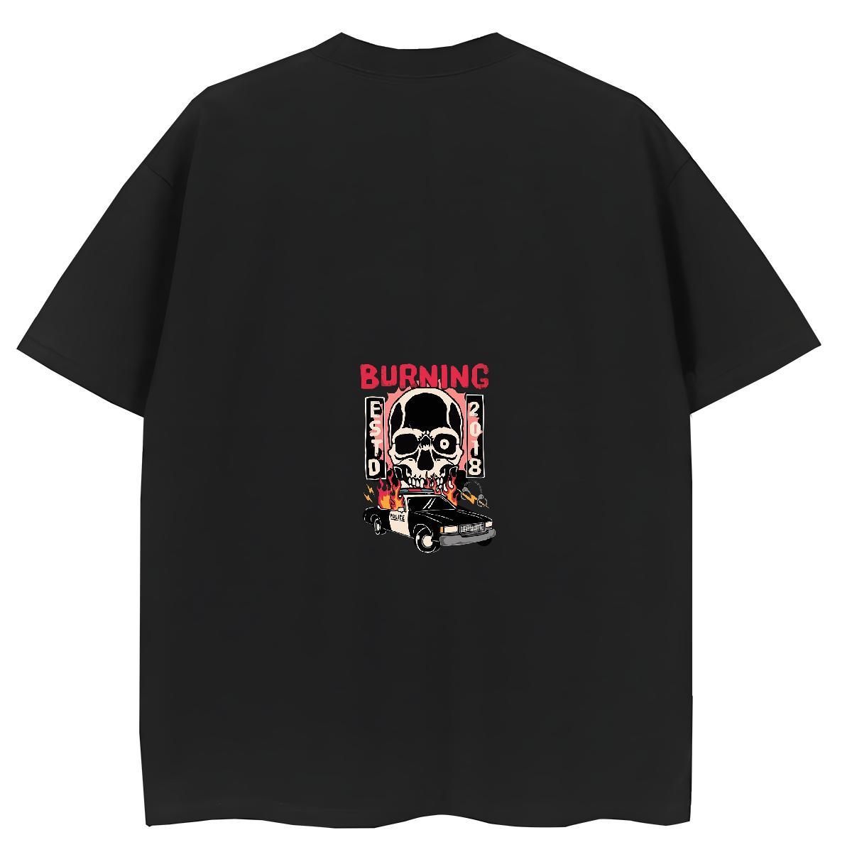 TOP Quality Woman T Shirts 230g Pure Cotton Breathable Soft Sports Casual skull Women Tshirts Loose Customized Print Tops Shirt