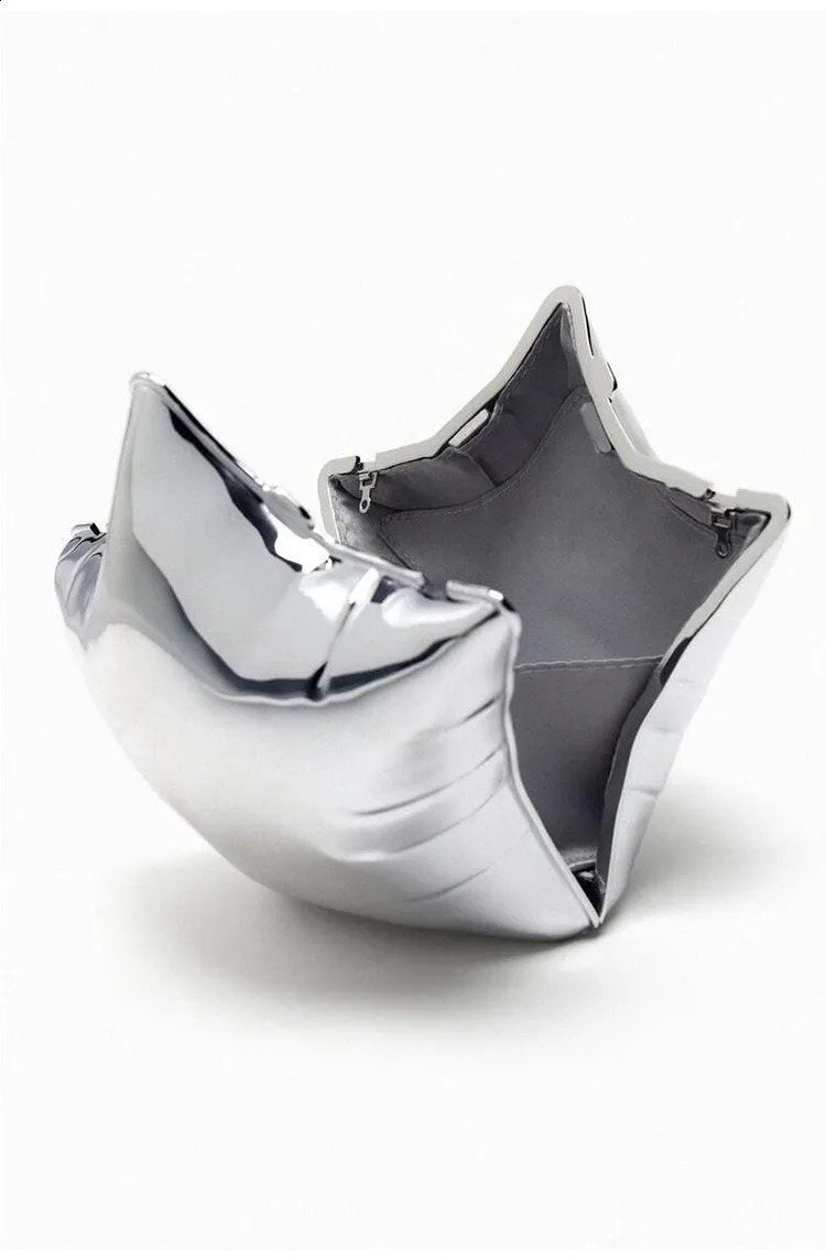 Fashion star shaped silver gold ball womens evening bag Crsosbody handbag matching dress wallet w240821