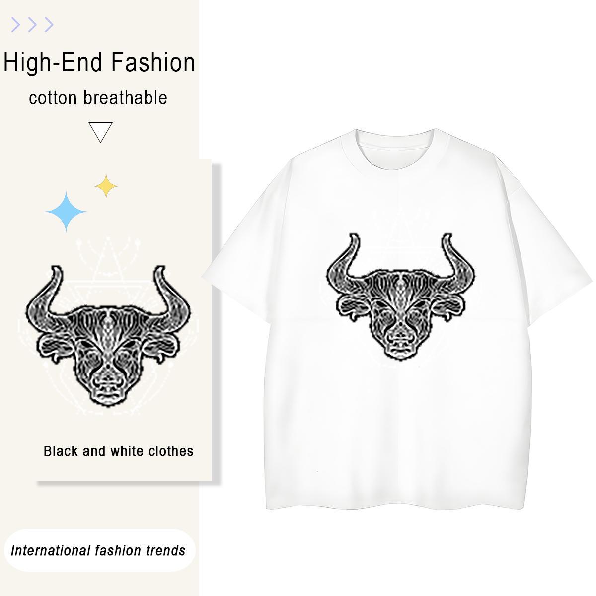 Comfortable Tshirt for Man Woman 100% Cotton 230g creature Street T-Shirts Breathable Short Sleeve Custom Printing Tee Shirt