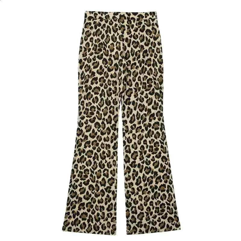 Leopard Pants Women Animal Print Baggy Pants Y2k Summer Casual Loose Womens Pants Vintage Mid-Rise Trousers Womens 240821