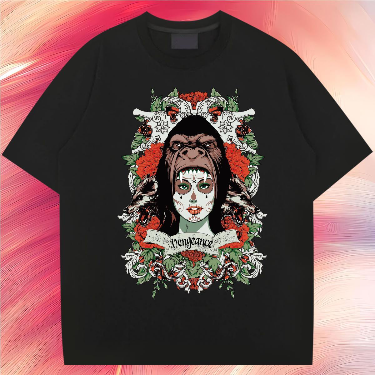 Brand orangutan Men T Shirts Casual Daily Wear Men Tees 230g Cotton DIY Customized Short Sleeve Soft Black White Tee Shirt