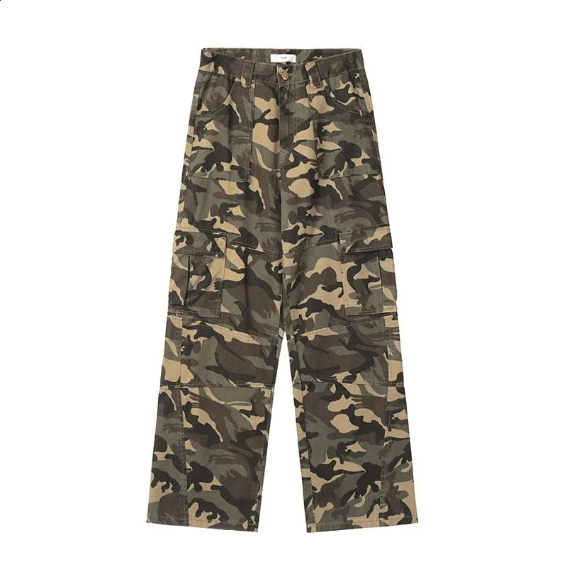 Deeptown Harajuku Camouflage Cargo Pants Womens Grunge Baggy American Retro Y2k Trouser Loose Autumn Korean Fashion Aesthetics 240821