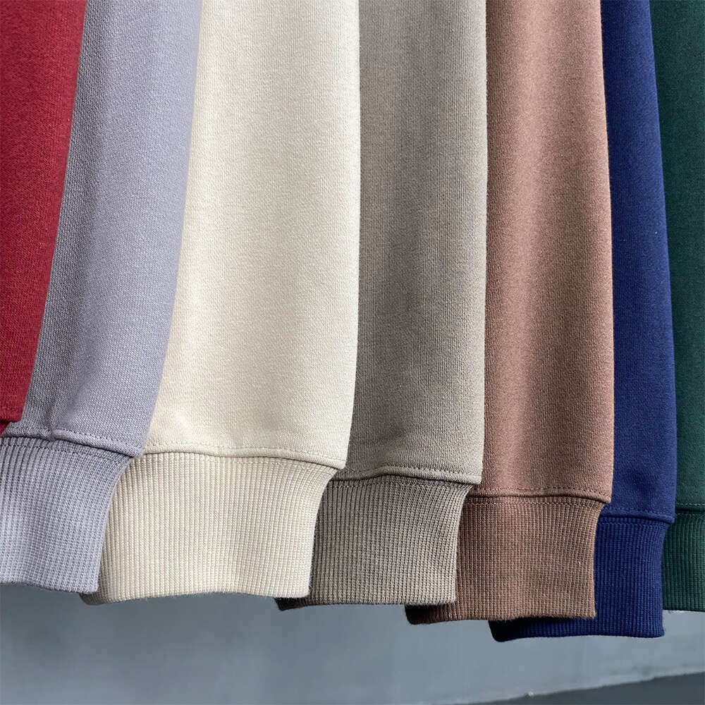 Men's Fashion Haruku Hip Hop Cotton 430GSM12 Color Oversize Unisex Couple Clothing Y2K Basic Hoodie