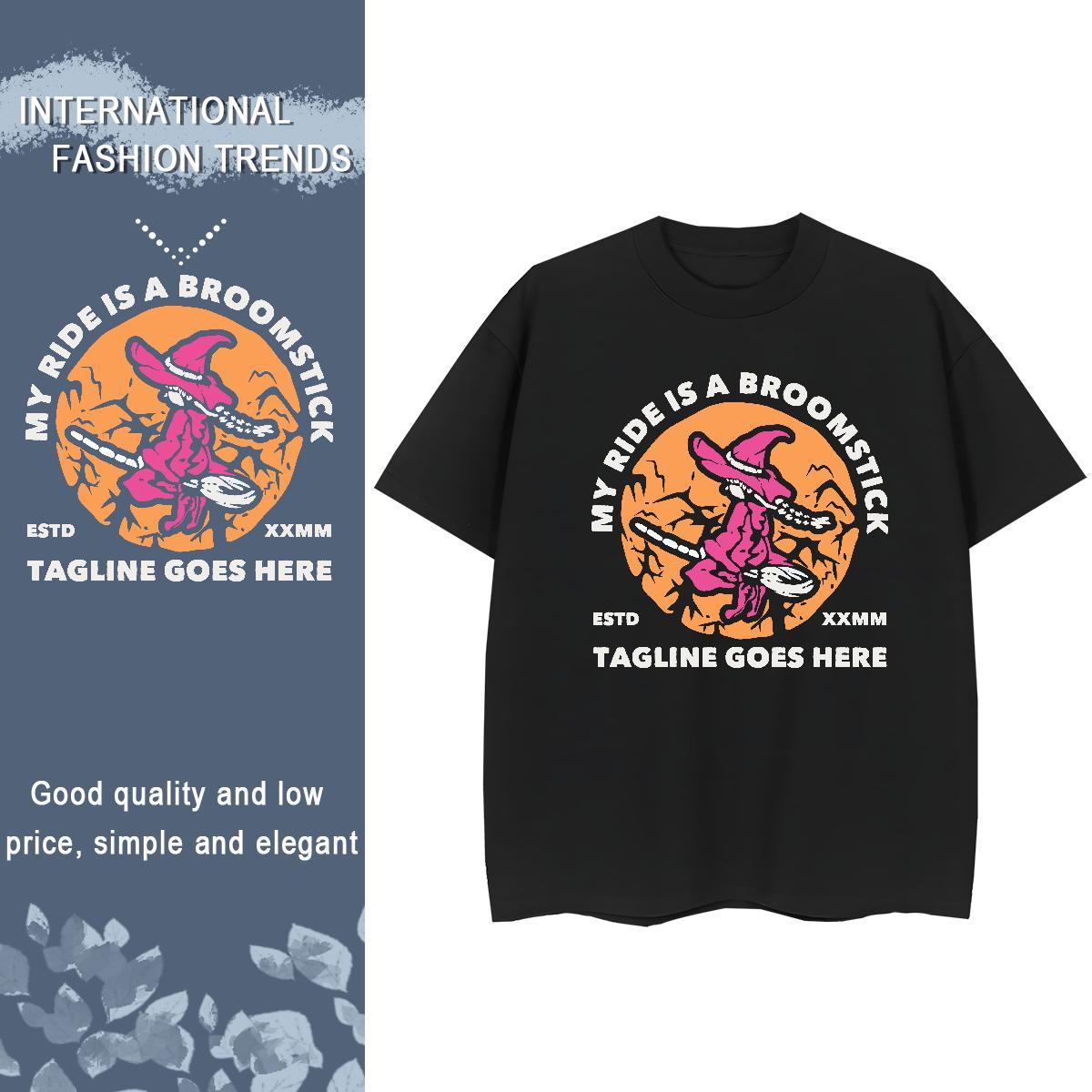 Free Shipping Womens Tshirts 230g 100% Cotton letter High Street Hip Hop T Shirt For Woman Short sleeve Soft DIY Anime Printed Tee Shirt