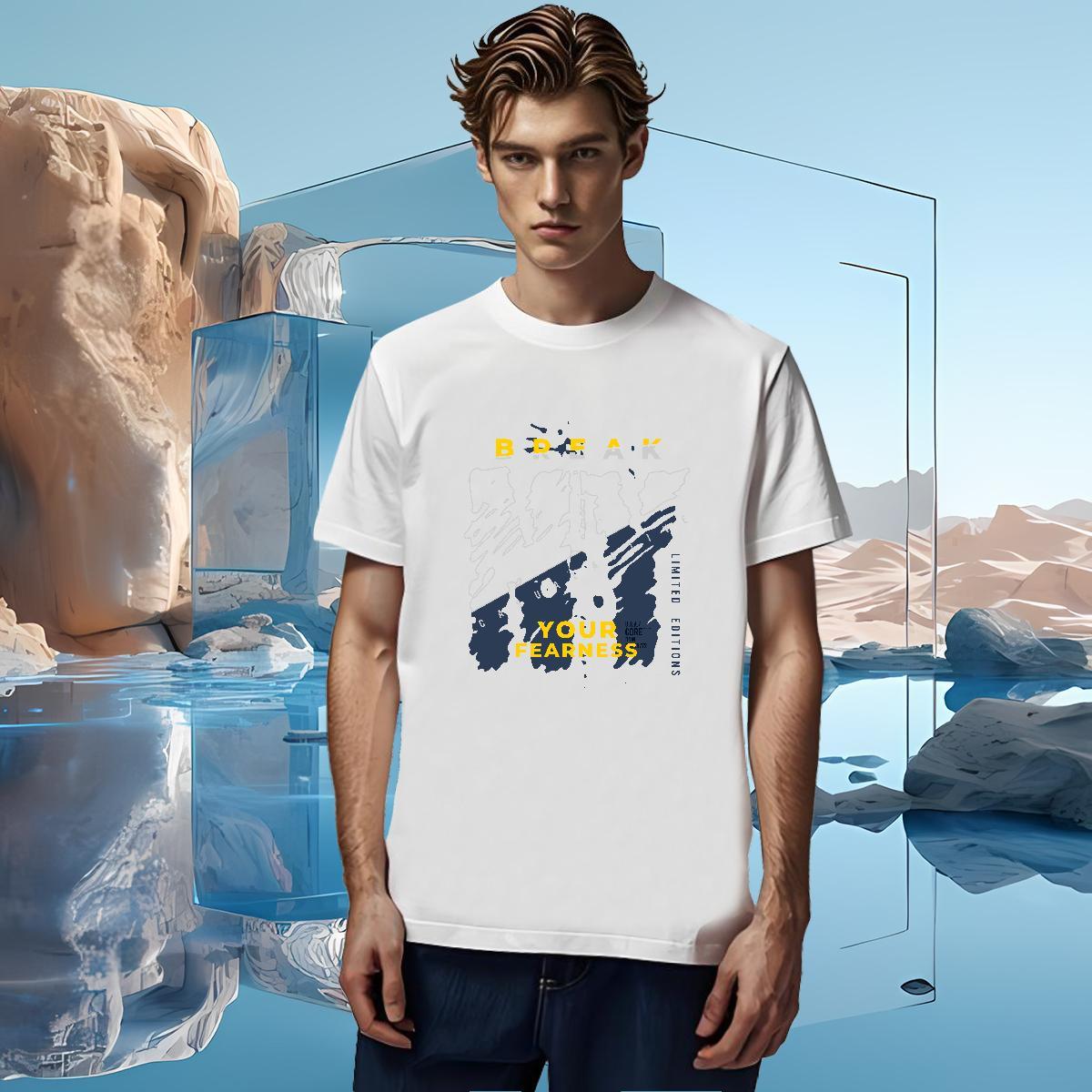 Soft pistol T-Shirts Hip Hop Street Men Tees 230g Cotton DIY Customized Short Sleeve Soft Oversized Wear