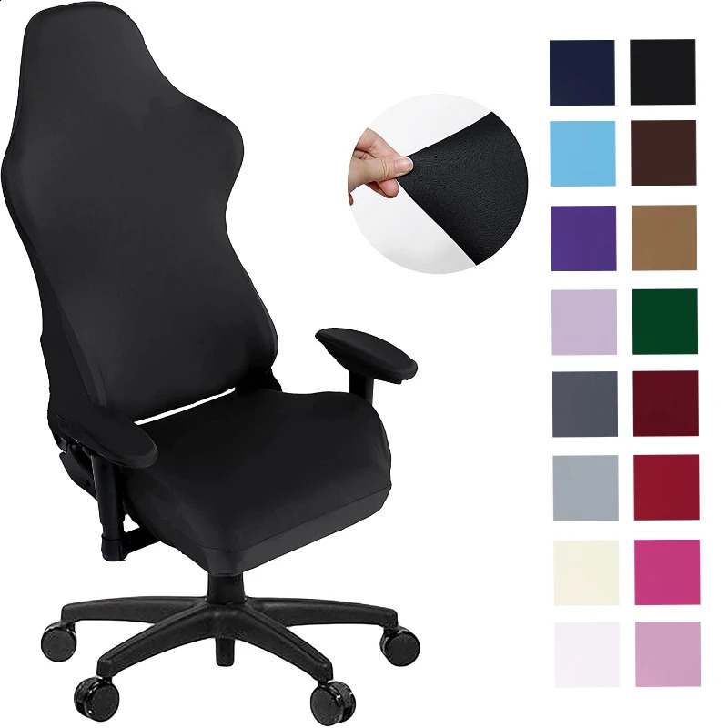 Ergonomic Office Computer Game Chair Slipcovers Stretchy Polyester Reclining Racing Gaming Covers 240821