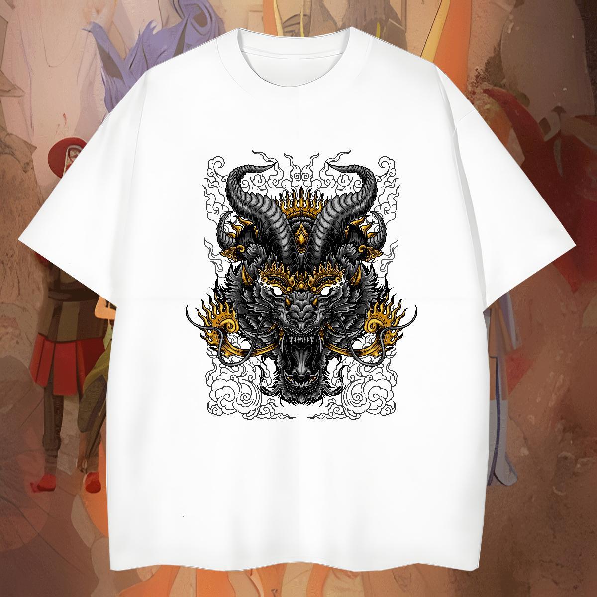 Designer dragon T-Shirts for Men High Street Hip Hop Tshirts 230g Cotton 2024 New Pure Cotton DIY Clothings