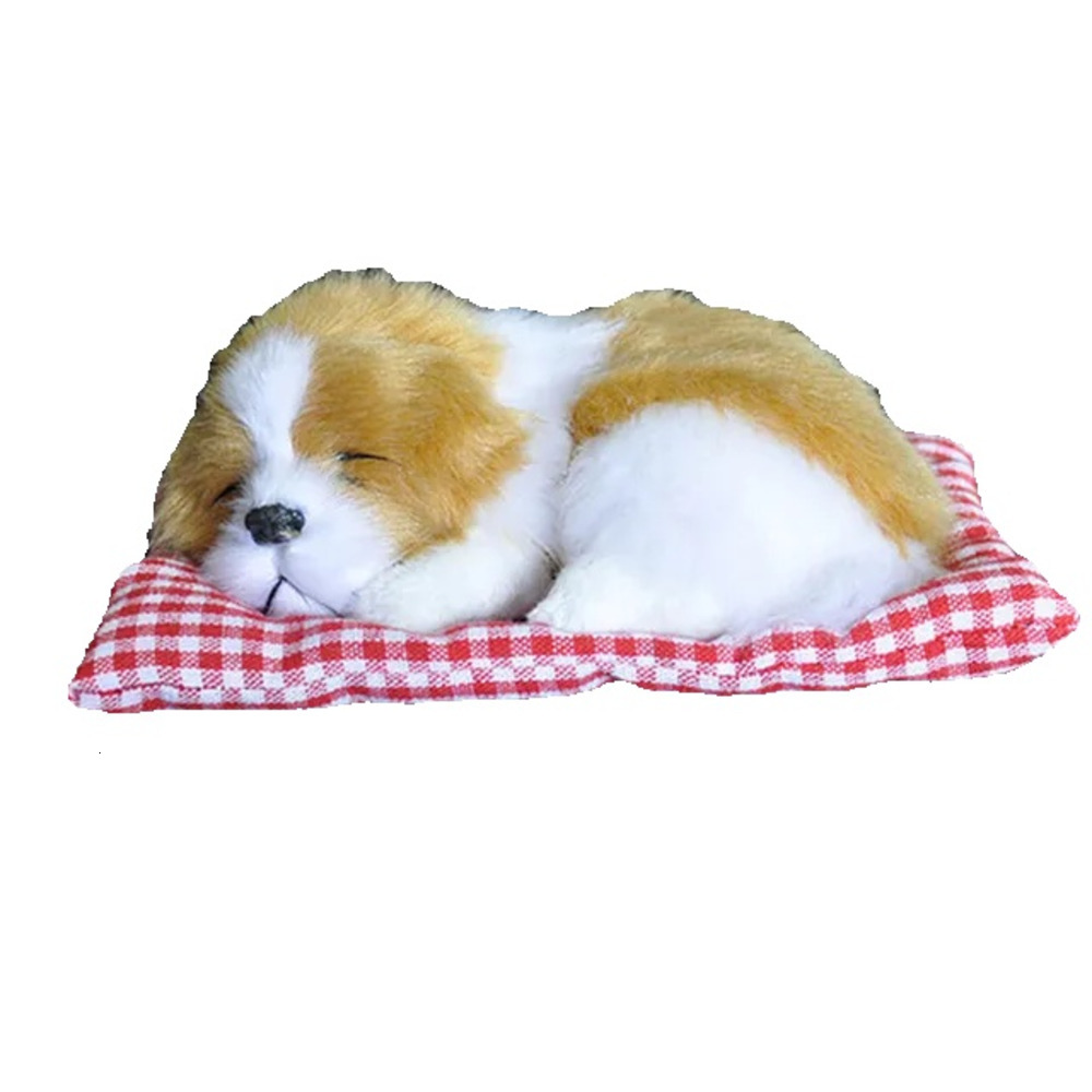 ABS Plush Dogs Decoration Simulation Sleeping Dog Toy Automotive Dashboard Decor Ornament Cute Auto Car Accessories