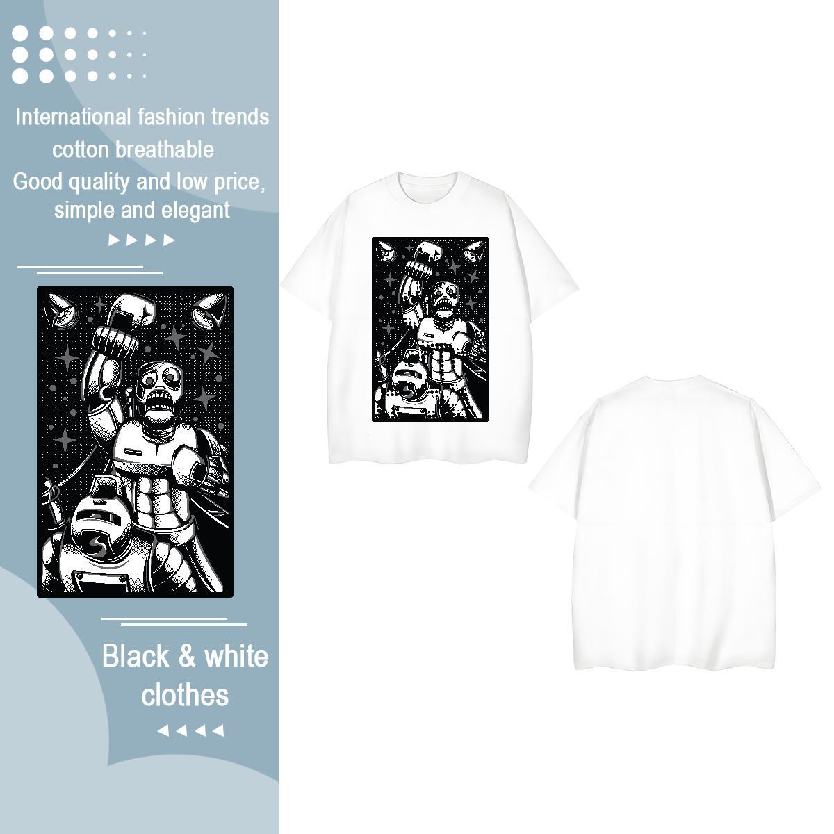 TOP Quality T Shirts Women O-Neck Short Sleeve 100% Cotton 230g Womens Tshirts Anime ET Street Casual Brand Tops Shirt