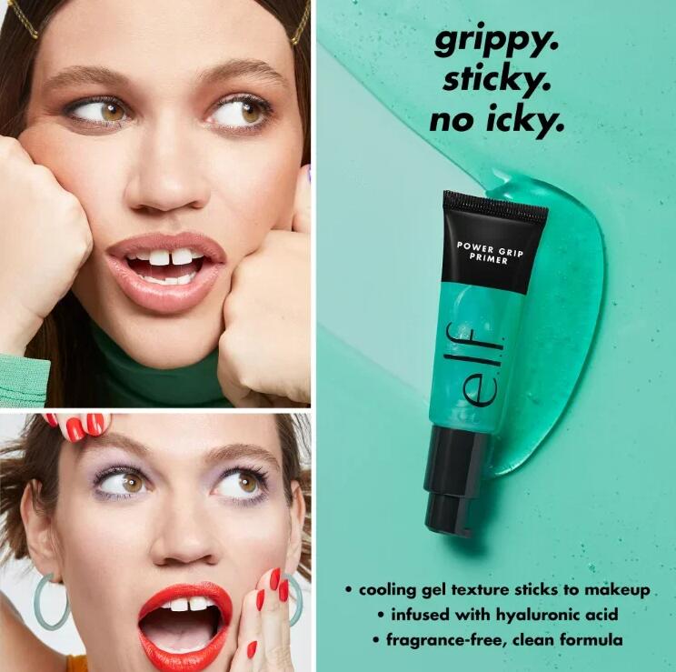 elf Power Grip Based Hydrating Face Primer Gel Foundation Brightening Moisturizing Long-lasting Makeup Cosmetic 15ML 24ML
