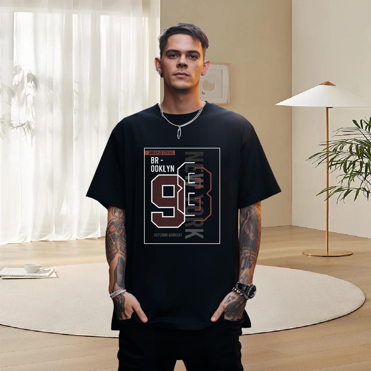 Cool Tshirts Sports Casual 100% Cotton 230g Cartoon Printing L-4XL Short Sleeve O-Neck 9 T-Shirts Fashion Casual Tee Shirt