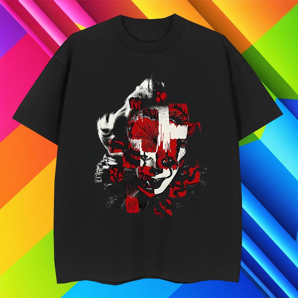 DIY scary Mens Tshirts 230g 100% Cotton T Shirt For Man Custom Big Size Outdoor Breathable Short Sleeve Loose Clothings
