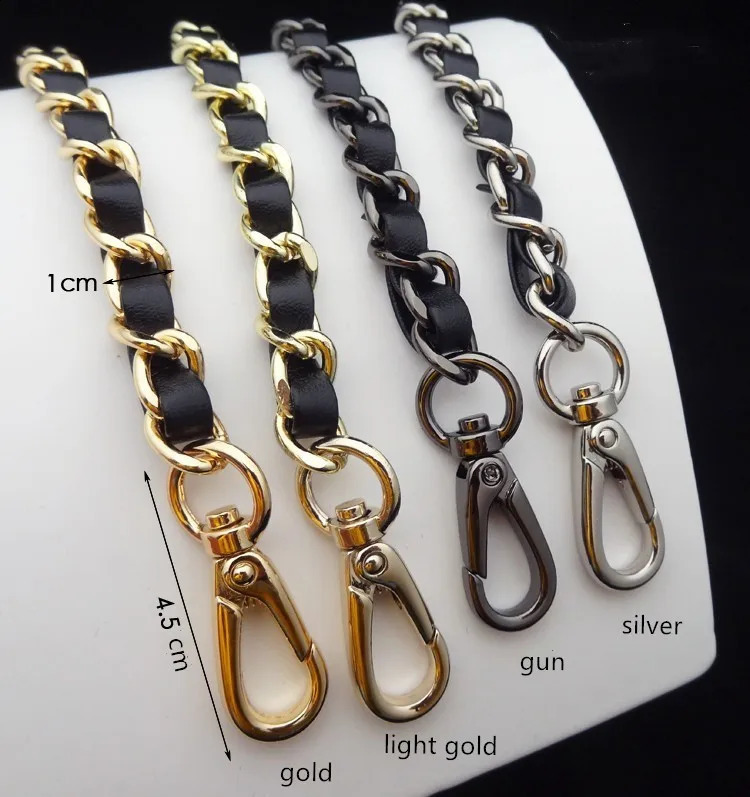 10mm Width Bag Chain Leather Chains Compostite Chain Bags Flap Shoulder Metal Bag Chain Bag Replacement Parts Diy Accessories 240821