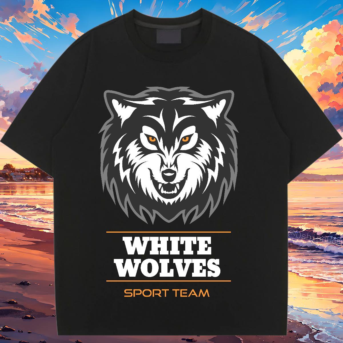 New Woman T Shirts Breathable 230g Cotton Lady T shirt Custom Printing wolf Sports Casual Unisex Tops Tees