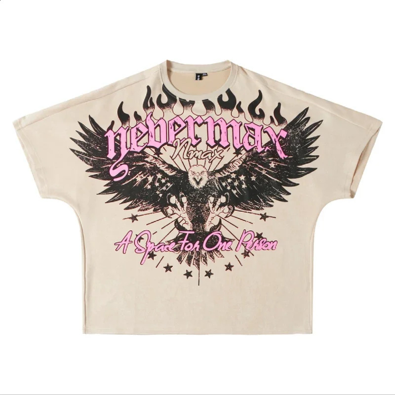 Summer Fashion Trend Couple Y2K American Hip Hop Street Style Oversized Round Neck Short Sleeve Tshirt 240822