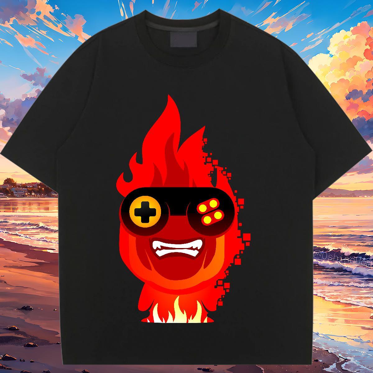 Brand T-Shirts Breathable Short Sleeve 100% Cotton 230g Womens Tshirts Cartoon Printing L-4XL ET Home Outdoor Free Shipping Top Tees