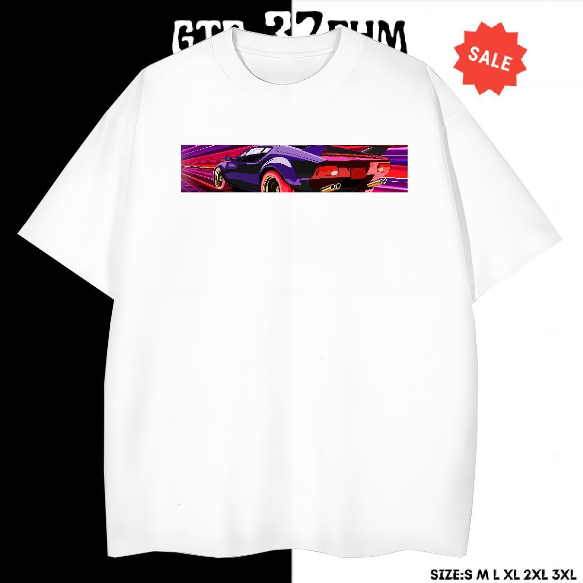 Loose Men Tops Tees Sport 230g 100% Cotton Graphic Crew Neck Breathable car Men T Shirts Casual New Tees Shirts