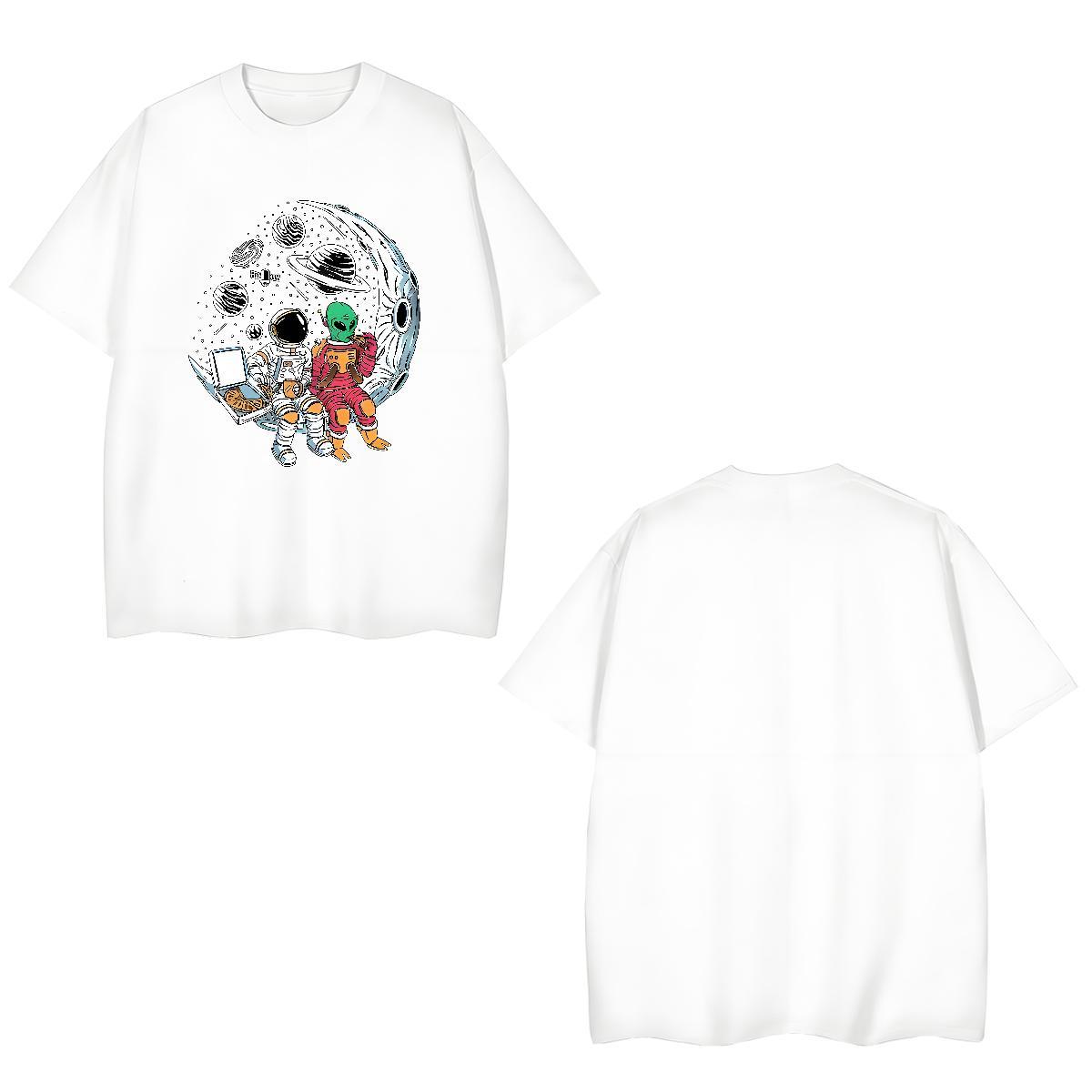 Classic star Men Tshirts 230g Pure Cotton T Shirt For Man Custom Print Oversized High Street Hip Hop Crew Neck Breathable Popular Tees Shirts