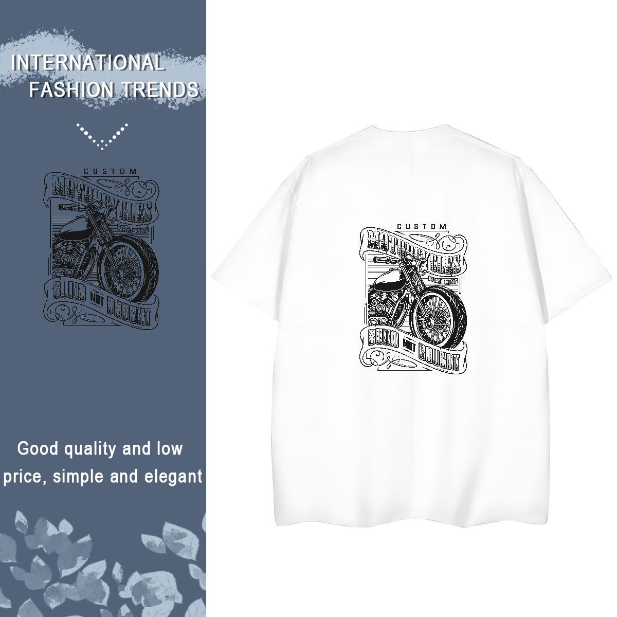 Stylist Woman T Shirts 230g 100% Cotton Breathable Sports Street Wear Motorcycle Lady T shirt Popular Anime Polos