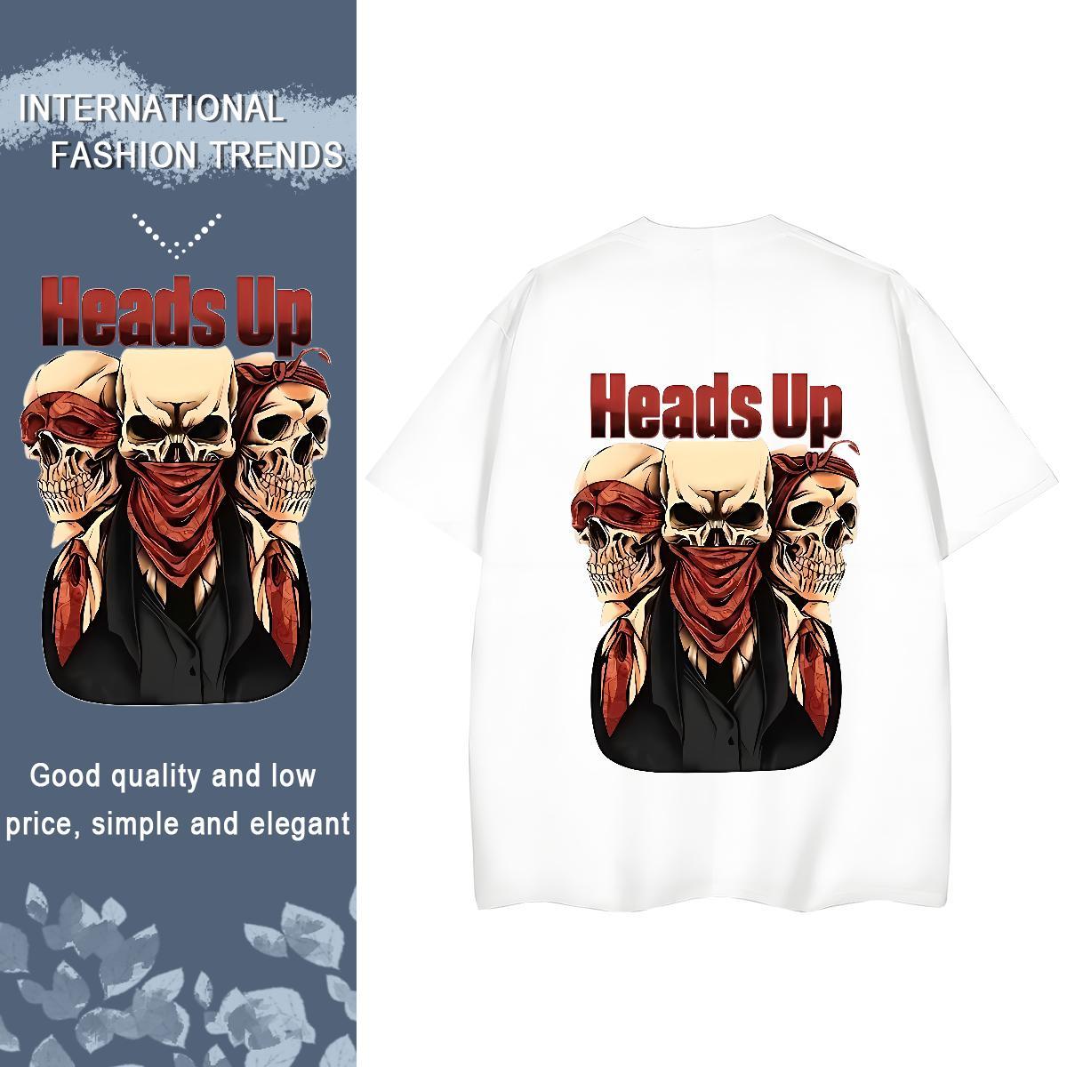 Factory Direct T Shirts Women 100% Cotton 230g Short sleeve Soft Daily Wear skull Woman Tshirt Designer Nice Anime Oversized Clothes