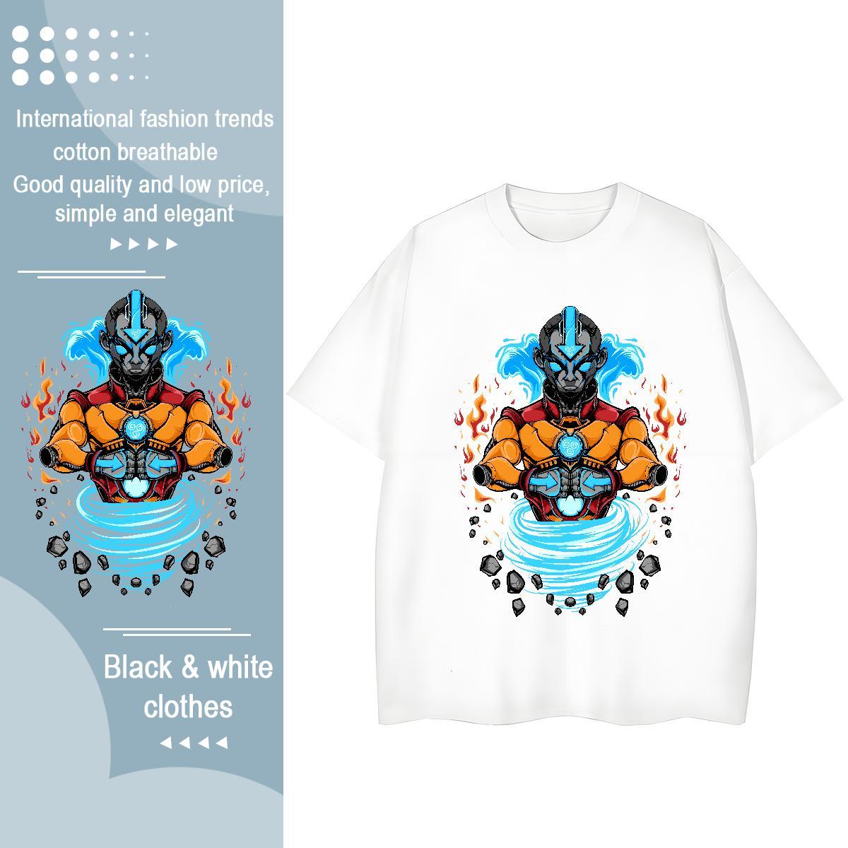 Custom T shirt Breathable Short Sleeve 230g Cotton Unisex Tshirts Cartoon Print ET Spring Summer Designer Tee Shirt