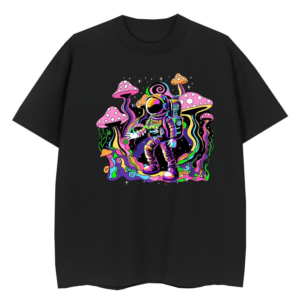 Designer Nice Lady T shirt 230g Pure Cotton planet Home Outdoor T Shirt For Woman Comfortable Cartoon Printing L-4XL Clothes Shirt