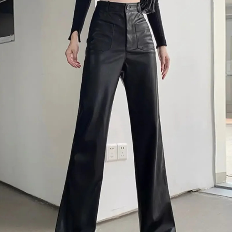 Spring Autumn High Waist Pants for Women Wide Leg Woman Trousers Y2k Streetwear Xxl Comfortable Stretch Casual One Size Slacks G 240821