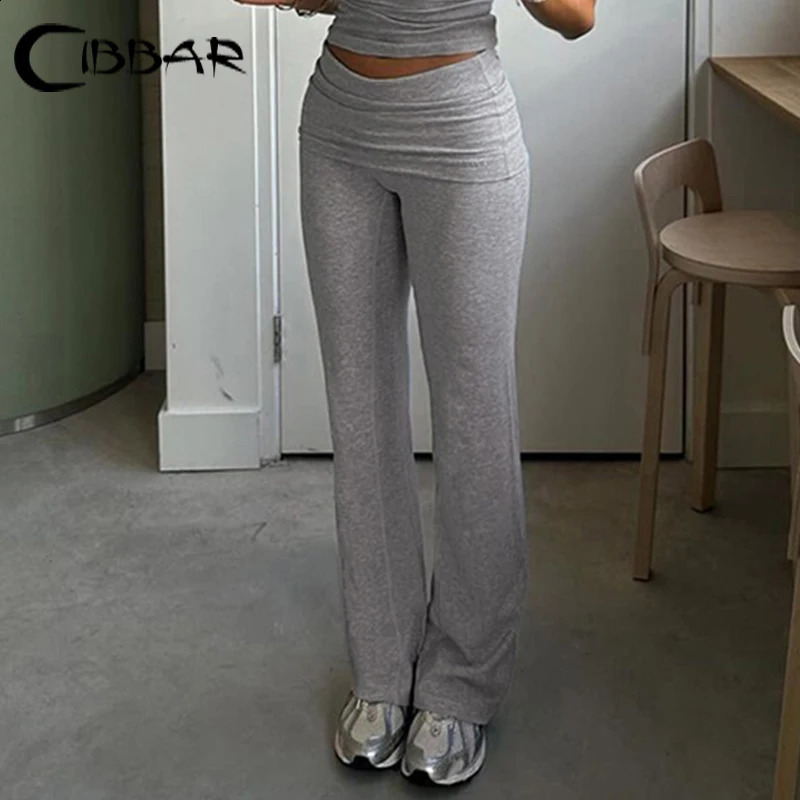 CIBBAR Women Basic Solid Leggings Pants Casual Low Rise Slim-fitting Trousers y2k Streetwear Women Pants Korean Fashion Capris 240821