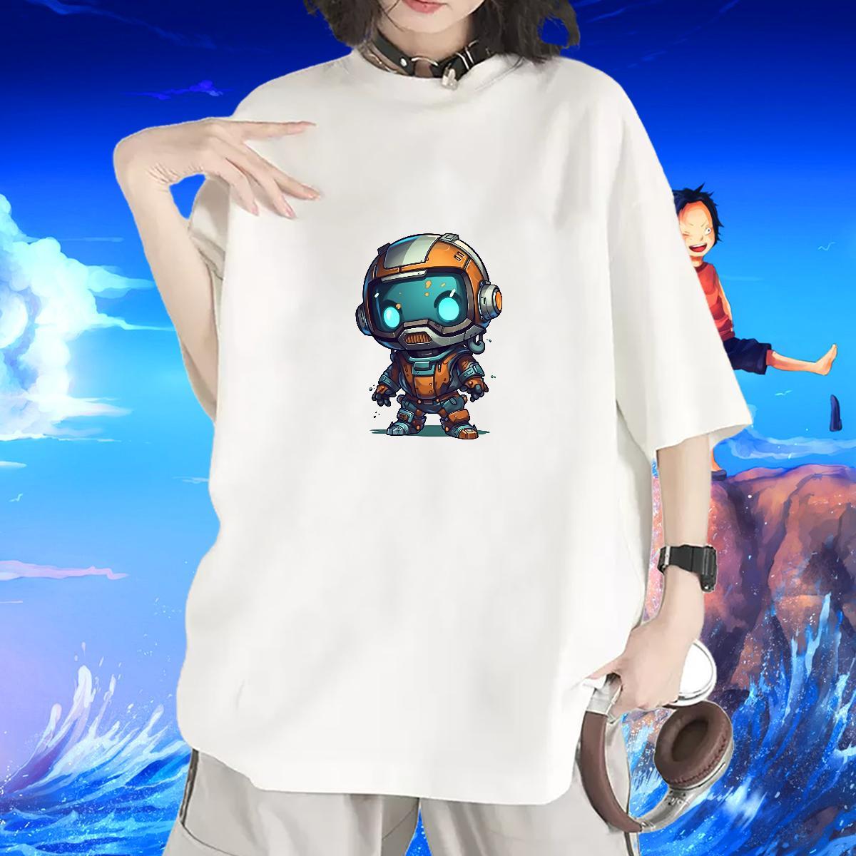 Fashion T Shirts Women Crew Neck 230g Pure Cotton Lady T shirt Custom Print Oversized ET Street Wear Unisex Clothings